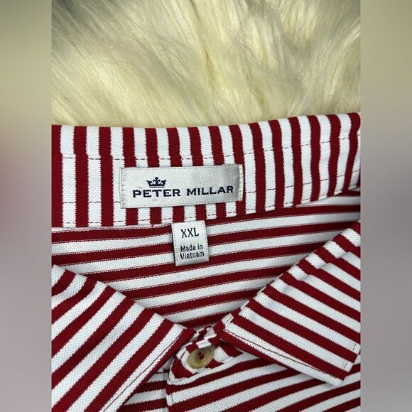 Peter Millar Red and White short sleeved polo sz XXL - Picture 3 of 7